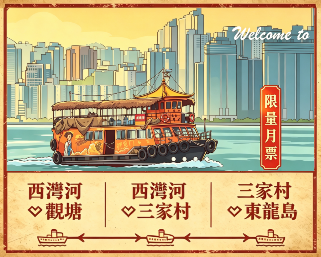 三線通月票｜（渡輪套票即將推出）